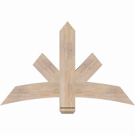 Ekena Millwork Alberta Smooth Timber Gable Bracket, Douglas Fir, 48"W x 30"H x 3 1/2"D x 5 1/2"F, 15/12 Pitch GBW048X30X0406ALB00SDF